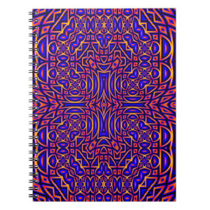 Retro Classy Kaleidoscope Patroon Notitieboek