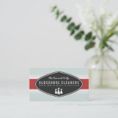 Retro Cleaning Business Spray Bottle Logo Visitekaartje (Staand voorkant)