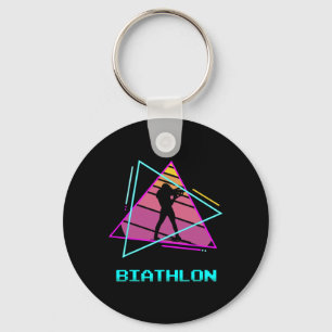Retro Clic Biathlon Biatleet 3 Sleutelhanger