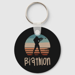 Retro Clic Biathlon Biatleet Sleutelhanger