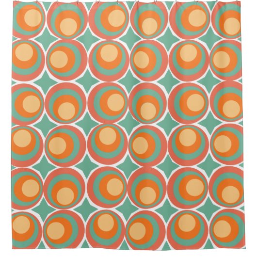 Retro Clovers Douchegordijn (Voorkant)