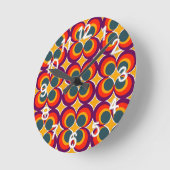 Retro Clovers Ronde Klok (Hoek)