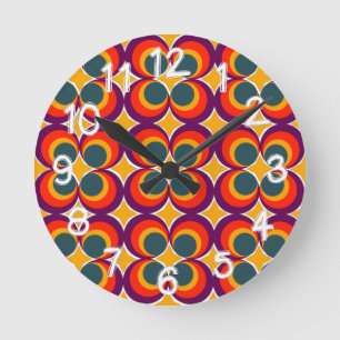 Retro Clovers Ronde Klok