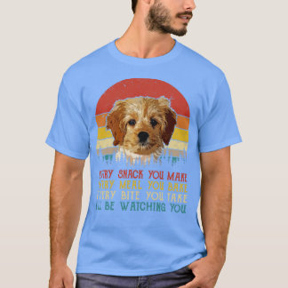 Retro Cockapoo Elke snack die je maakt Elke maalti T-shirt