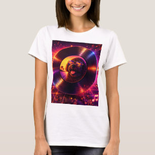 Retro Cockapoo Vinyl Record T-shirt 80s Muziek