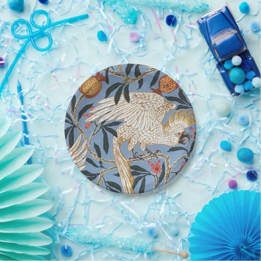  Retro Cockatau en Pomegranate Pattern Papieren Bordje (Feest)