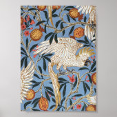 Retro Cockatau en Pomegranate Pattern Poster (Voorkant)