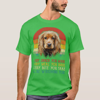 Retro Cocker Spaniel Elke snack die je maakt Elke T-shirt
