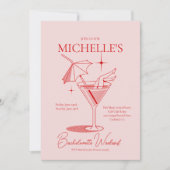 Retro Cocktail Bachelorette Weekend Route Kaart (Voorkant)