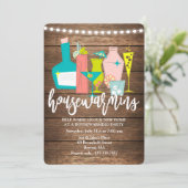 Retro Cocktail Drink Housewarming Uitnodiging (Staand voorkant)