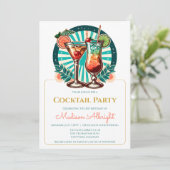 Retro Cocktail Kaart (Staand voorkant)