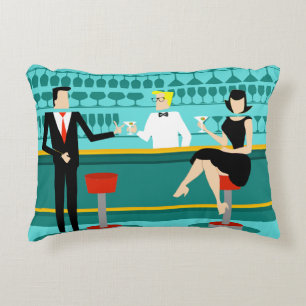 Retro Cocktail Lounge Accent Pillow Decoratief Kussen