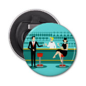 Retro Cocktail Lounge Button Bottle Open Button Flesopener (Voorkant)