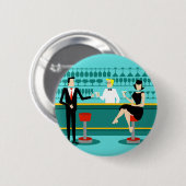 Retro Cocktail Lounge Couple Button (Voorkant /achterkant)
