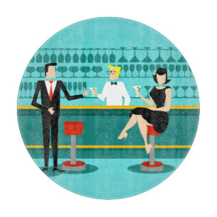 Retro Cocktail Lounge Cutting Board Snijplank