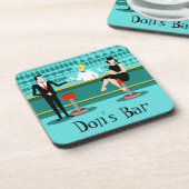 Retro Cocktail Lounge Dessous de verre en plastiqu (Côté gauche)