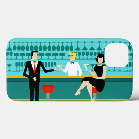 Retro Cocktail Lounge iPhone 6 Coque (Verso (horizontal))
