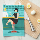 Retro Cocktail Lounge Kitchen Towel Theedoek (Quarter Fold)