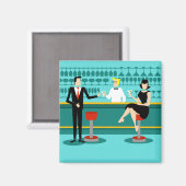 Retro Cocktail Lounge Magnet (Recto/Verso)