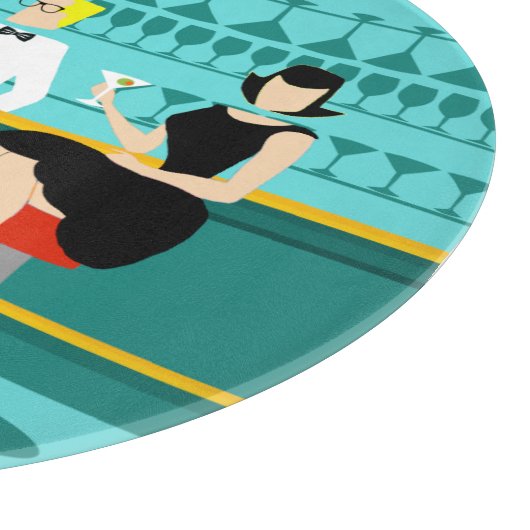 Retro Cocktail Lounge Planche à découper (Coin)