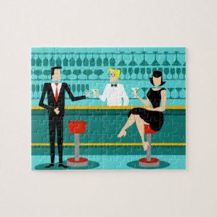 Retro Cocktail Lounge Puzzle Legpuzzel