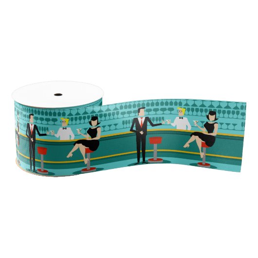 Retro Cocktail Lounge Ribbon Grosgrain Lint (Spoel)
