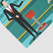 Retro Cocktail Lounge-weefselpapier Tissuepapier (Detail)