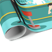 Retro Cocktail Lounge Wrapping Paper Cadeaupapier (Rol Hoek)