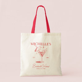 Retro Cocktail Meidenavondfeestje Tote Bag