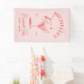 Retro Cocktail Meisjesuitje Spandoek (Insitu)