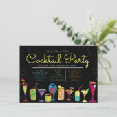 RETRO COCKTAIL PARTY BUBBLES Party Invitation (Debout devant)