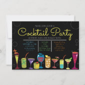 RETRO COCKTAIL PARTY BUBBLES Party Invitation (Devant)