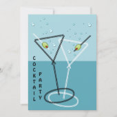 Retro Cocktail party Invitation (Devant)