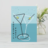 Retro Cocktail party Invitation (Debout devant)