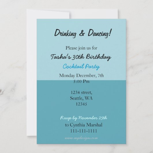 Retro Cocktail party Invitation (Dos)