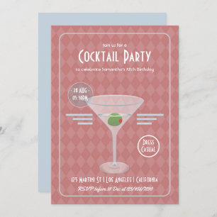  Retro Cocktail Party Kaart