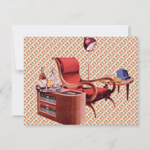 Retro Cocktail Party uit de jaren 40 Kaart