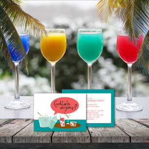 Retro Cocktail Party-uitnodigingen Kaart