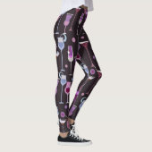 Retro  Cocktail Patroon Leggings (Rechts)
