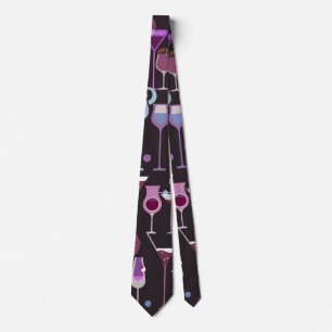 Retro  Cocktail Patroon Stropdas