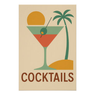 Retro Cocktail Poster Perfect Poster