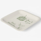 Retro Cocktail Verjaardagsfeestje fancy Papieren Bordje (Gebogen)