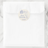 Retro Cocktail Verjaardagsfeestje fancy Ronde Sticker (Tas)