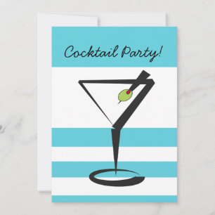 Retro cocktailparty uitnodiging