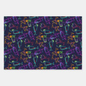 Retro Cocktails Collage Inpakpapier Vel (Voorkant 2)