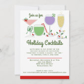 Retro Cocktails party Invitation (Devant)