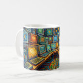Retro Code Droomlandschap Tech Mok (Voorkant links)