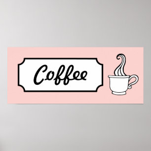 Retro Coffee Art Poster afdrukken