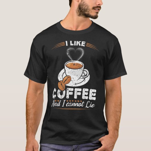 Retro Coffee Caffeine Apparel T-shirt (Voorkant)
