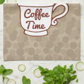 Retro Coffee Cup Diner Cuisine Serviette Cadeau (Plié)